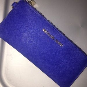 Royal blue Michael Kors wristlet